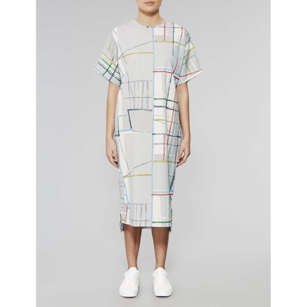 Native Youth Spectrum Print T-Shirt Dress Size S
